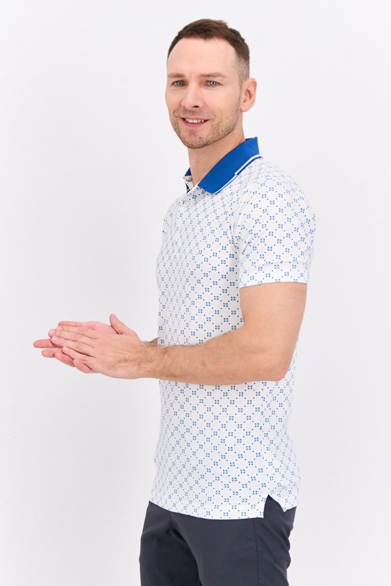 PUMA قميص بولو قصير الأكمام للرجال، رياضي، خارجي، أبيض - Image 2